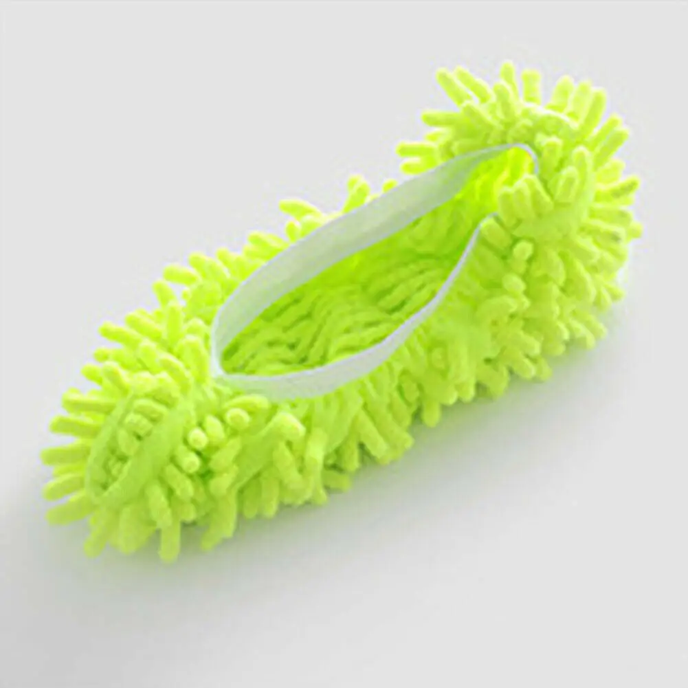 1 шт тапочки-швабры ленивый пол дом ноги носки обувь быстро для чистки и полировки метелка для пыли пинг ленивый бахилы легкий носок - Цвет: Зеленый