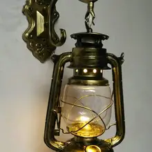 Винтаж гладить Стекло настенный светильник e27 модные персонализированные черный бронзовый Медь керосин Лампы для мотоциклов