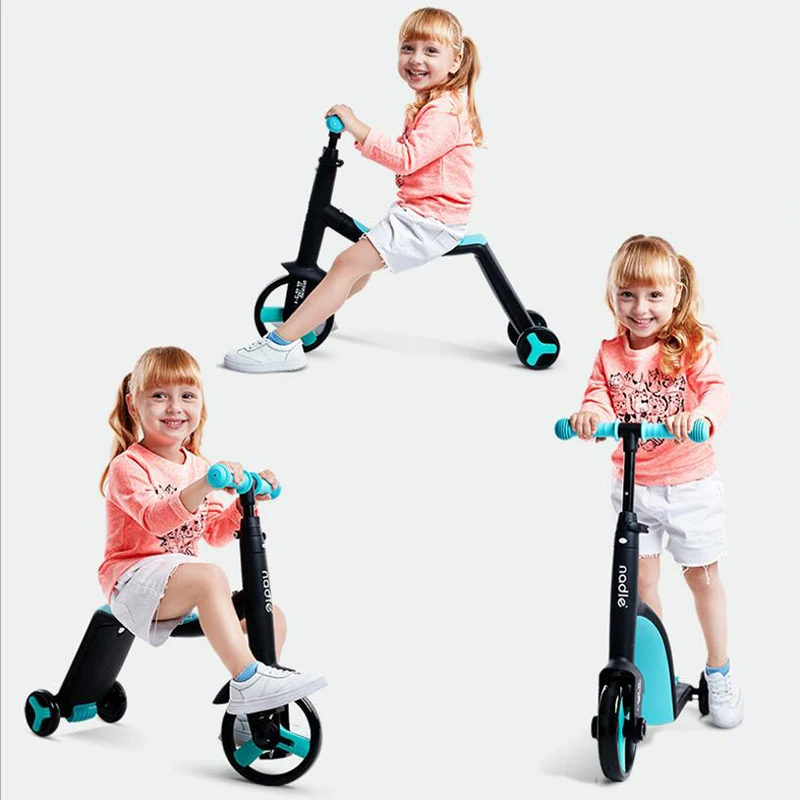 

2018 new three-in-one children scooter 2-3-6 year old boy bicycle female baby stroller tricycle riding bicycle,air freight