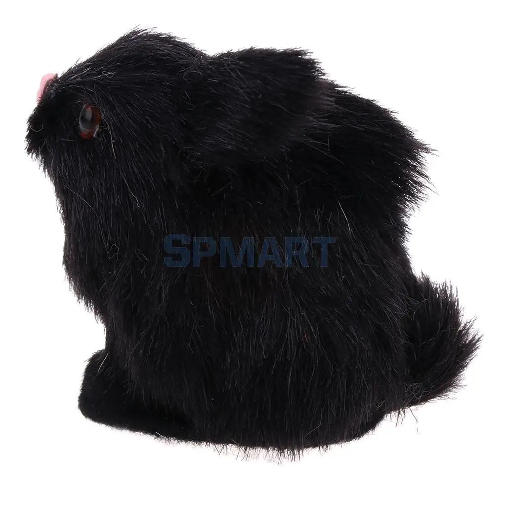 Lifelike Simulation Plush Stuffed Rabbit Hare Bunny Animals Model Figure Plush Figures Soft Toy Home Decoration Black