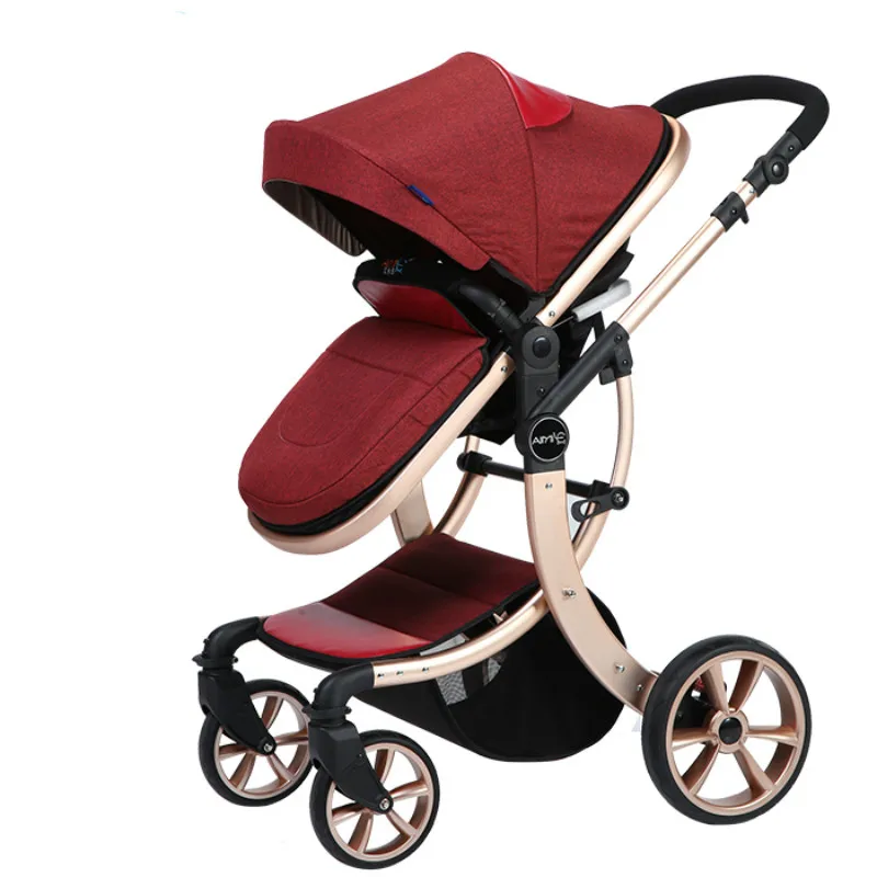 

Four seasons High Quality New Stand Newborns stroller light folding umbrella Trolley can sit can lie portable on the airplane