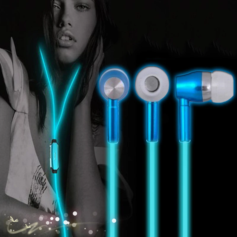 MoreBlue K1 Glow In The Dark Earphones Stereo Super Bass Headphones