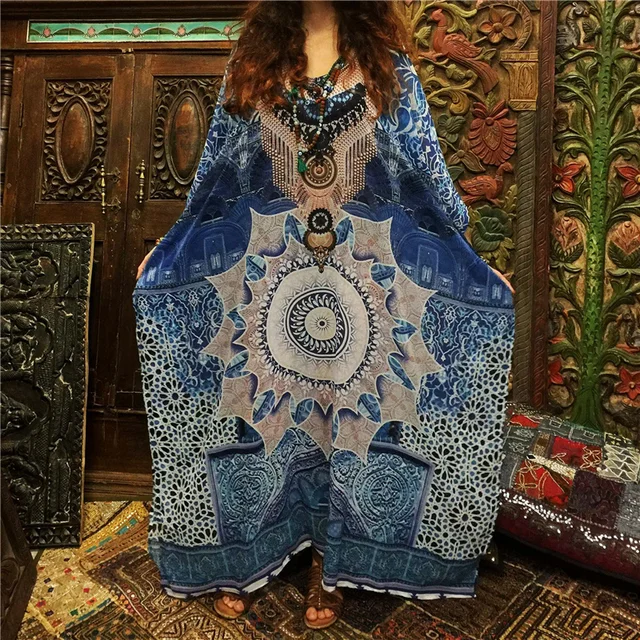 Us 1231 46 Offaliexpresscom Buy 2019 Print Cotton Plus Size Beach Dress Sarong Beach Cover Up Women Tunic Robe De Plage Swimsuit Cover Up