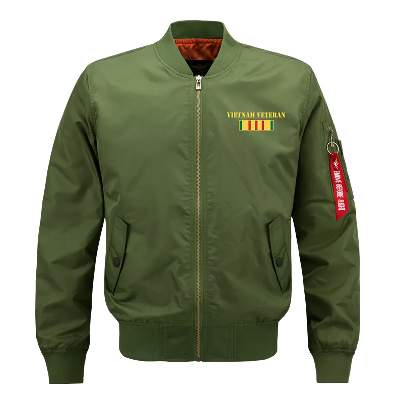 

ASSTSERIES Vietnam Veteran Men MA-1 Bomber Jacket High Quality Men Military Jacket 8XL 2019 Spring Autumn Big Size Jacket Male