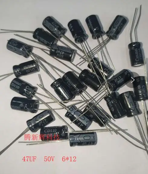 

100PCS 50V 47UF 6*12 6X12MM 47UF DIP Aluminum electrolytic capacitors