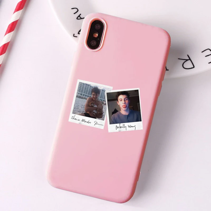 1998 Shawn Mendes розовый матовый чехол для телефона с рисунком для iPhone 6 6S 7 7Plus 8 8Plus X XS 11 ProMax пластиковый чехол для iPhone 7 Чехол - Цвет: TPU