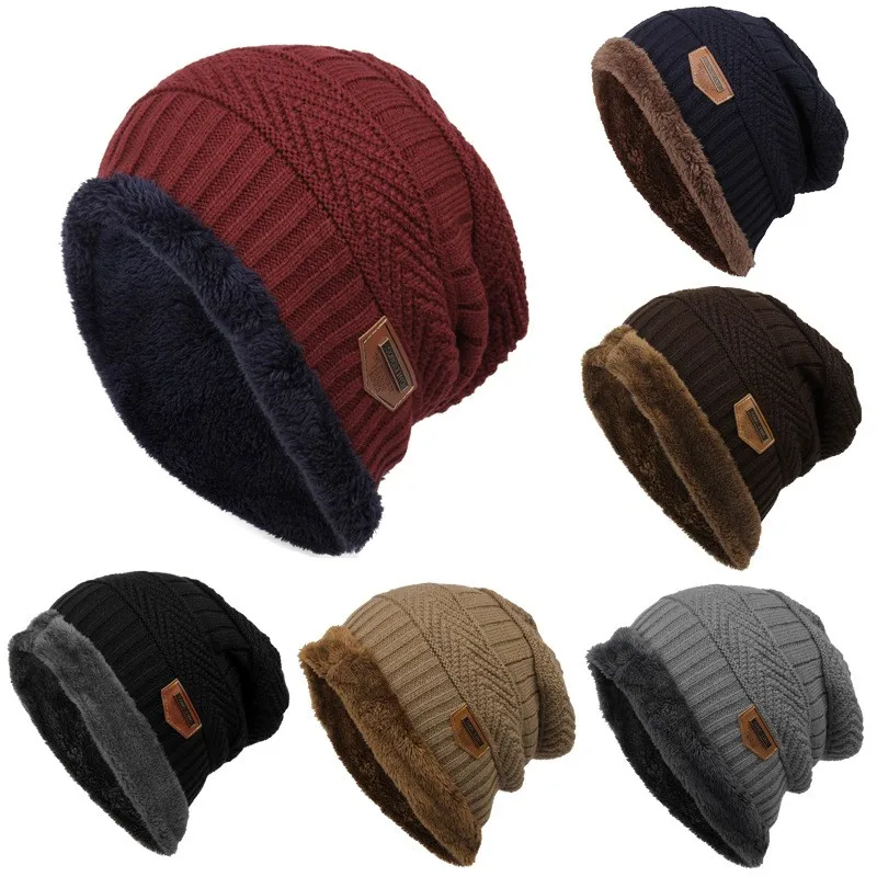 Модная шапка Gorros, шапка для мужчин и женщин, толстая зимняя шапка, мужская вязаная шапка, теплая шапка Skullies& Beanies с бархатом KC014