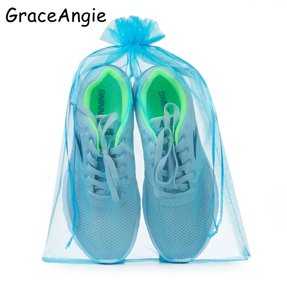 

5PCS Large Size Organza Gift Bags Christmas Bags 30*40cm Wedding Drawable Organza Voile Gift Packaging Bags Cheap Pouches Bags