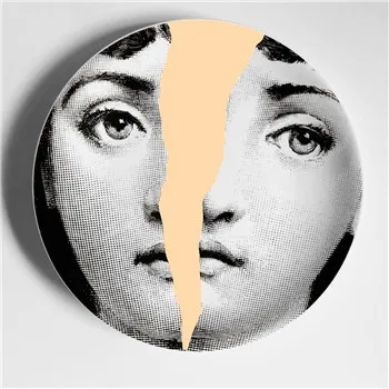 Rosenthal Piero fornasetti тарелки Стиль 8 дюймов дома Настенная Декорация плиты бар отеля справочная информация иллюстрации посуды оптом - Цвет: 10