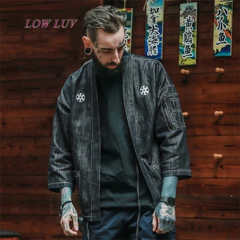 Kimono Japonais Pour Homme Vetements Streetwear A La Mode Veste Kimono Harajuku Style Japonais Decontracte Aliexpress