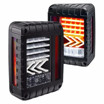 

Black Fiber Optic LED Tail Lights with Sequential Turn Signal For 2007~2016 Jeep Wrangler JK 2-Door /Unlimited 4-Door