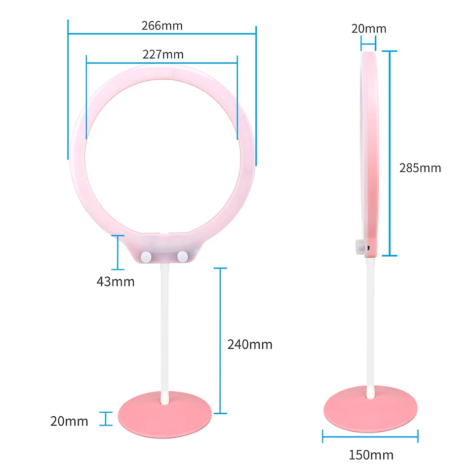  ZOMEI 26cm 10inch Selfie LED Ring Light Photographic Lighting Camera Video Flexible For Smartphone  - 32896983911