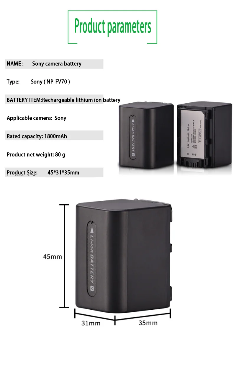1800 мА/ч, NP-FV70 NP FV70 NPFV70 батареи и ЖК-дисплей USB Зарядное устройство для sony NP-FV50 FV30 HDR-CX230 HDR-CX150E HDR-CX170 CX300 Z1