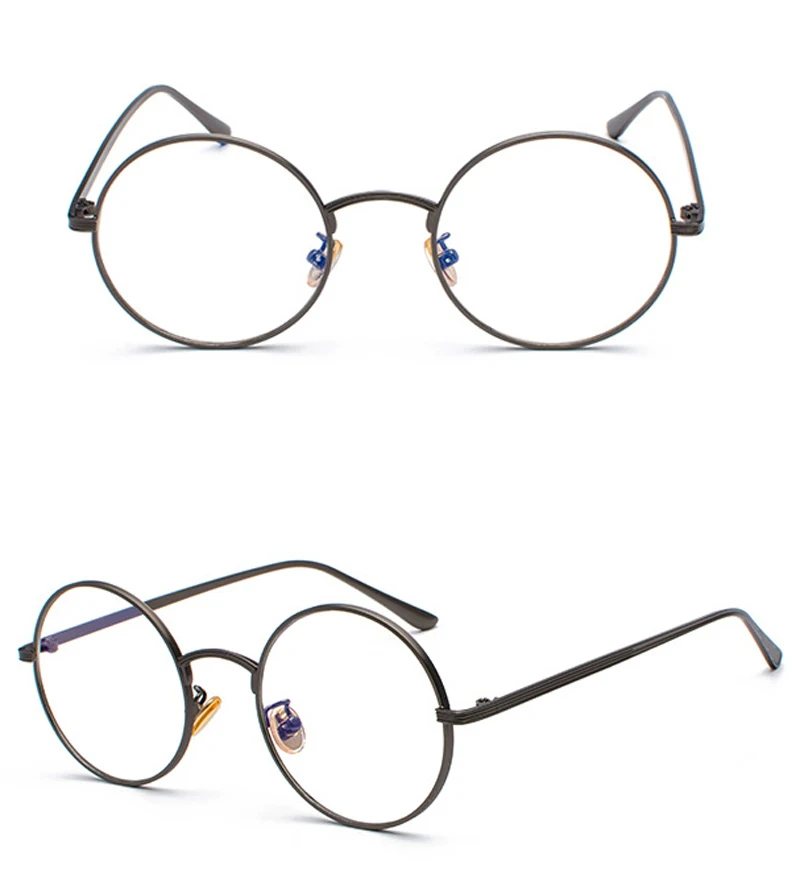 fashion retro round circle metal frame eyeglasses detail (5)