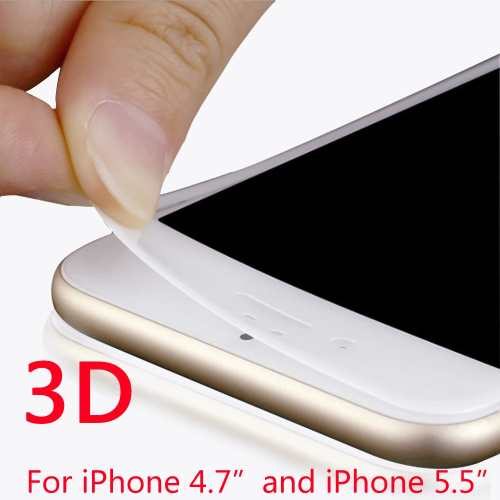 

Screen Protector For iPhone 7 6S 8 Tempered Glass On The For iPhone 6 s 7 Plus Protective Glass Film 3D Curved Edge Full Cover