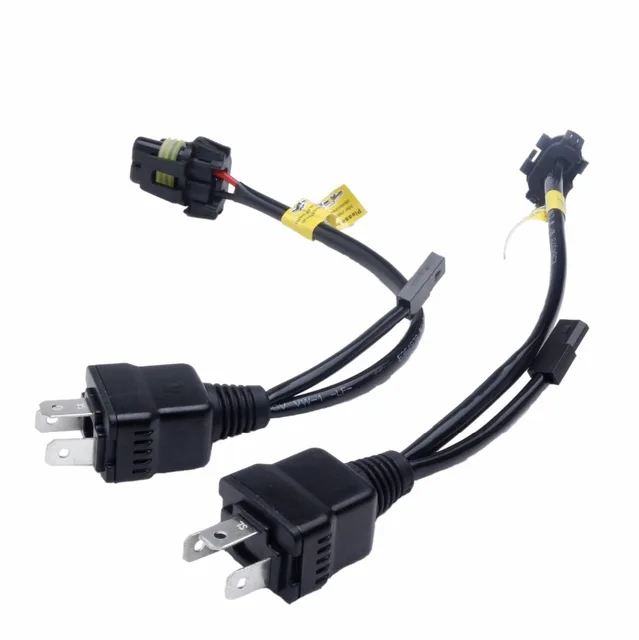 2pcs h4 bi xenon control line relay wiring harness controller wires LED Turn Signal Flasher Wiring 2pcs h4 bi xenon control line relay wiring harness controller wires retrofit connector mini projector lens line h4 hi low line
