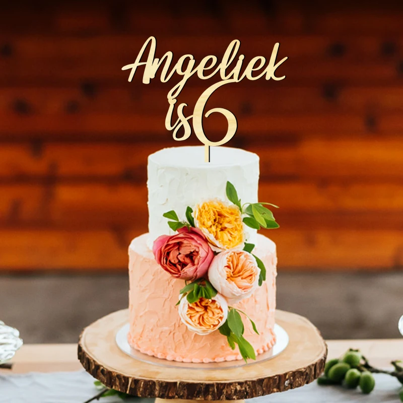 Любое имя номер Украшение для именинного торта любой возраст пользовательское имя торт украшение первый день рождения 1-й торт персонализированный акриловый знак