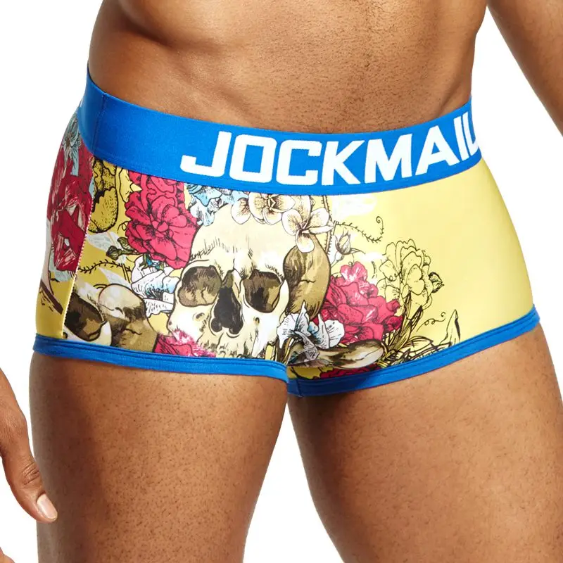 Бренд jockmail, сексуальное мужское нижнее бельё, мужские боксеры игривый печатных нижнее белье боксер самакуэка Мужские Трусы calzoncillos слипы, Лидер продаж