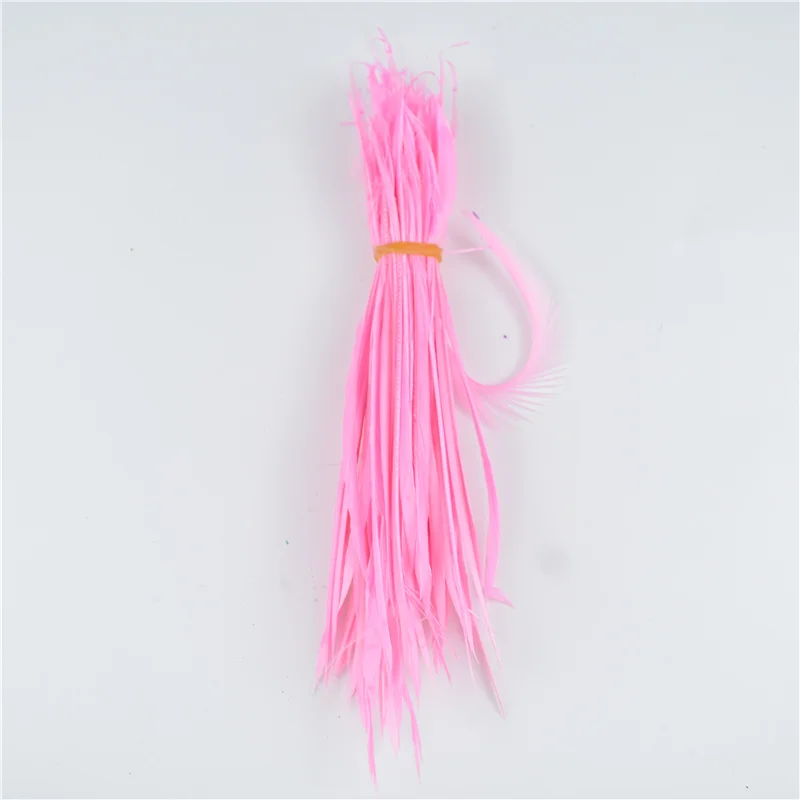 Натуральные окрашенные гусиные перья для рукоделия 5-" /13-18 см перья для изготовления ювелирных изделий перо свадебные украшения из перьев - Цвет: Pink