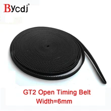 GT2 timing belt wide 6mm Rubber 2GT-6/2GT-9mm Small Backlash for 3d printer RepRap Mendel CNC 2GT belt pulley High Quality