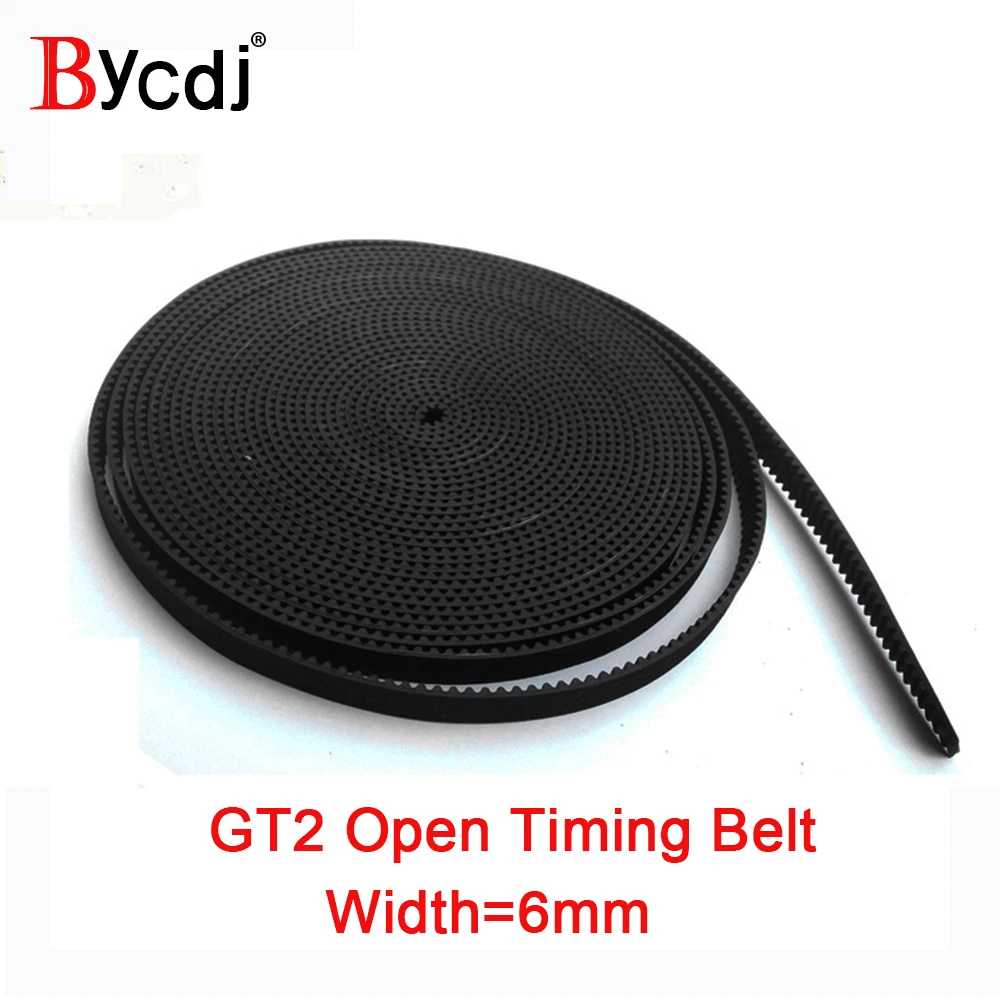 Gt2 Timing Belt Wide 6mm Rubber 2gt6/2gt9mm Small Backlash For 3d