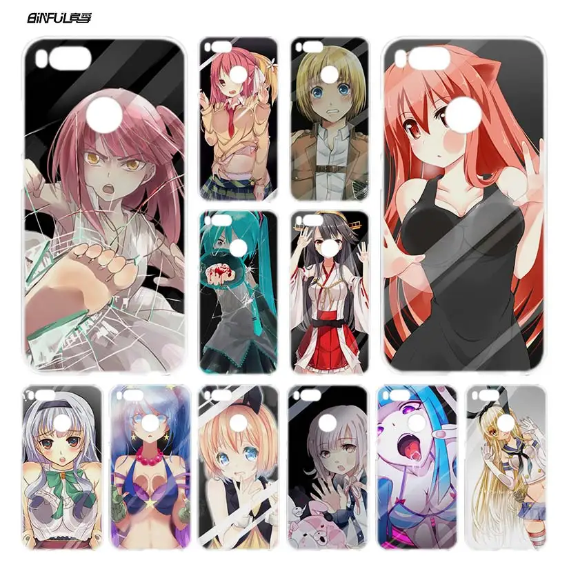 

Locked In The Screen Anime Girl Case for Xiaomi Redmi Note 7 K20 7S 4X 4 5 4A 5A Plus Mi A1 5X Hard PC Fundas Capa Phonr Cover