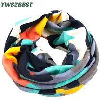 Модный теплый детский шарф для девочки, круглый нагрудник, шарф для мальчиков, весна-осень-зима, детский хлопковый теплый шарф