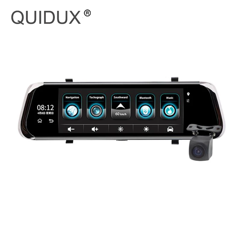 Автомобильный видеорегистратор QUIDUX камера Android зеркало заднего вида 10 &quotIPS 3G 4G ADAS