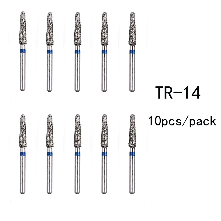 10 шт./упак. BR-31 зубные Алмазные Боры сверла стоматологический ручной манипулятор Диаметр 1,6 мм стоматологические инструменты BR-41 TR-13 FO-32 SF-41 - Цвет: TR-14