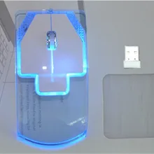 Basix silent прозрачный 2.4 ГГц Беспроводной оптический Мышь Mute Тихая Нажмите мини бесшумный 1000 Точек на дюйм для Mac PC ноутбук