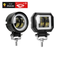WINING 3 дюйма 12 В 24 в 6000 К 20 Вт водонепроницаемый квадратный круглый светодиодный светильник ангельские глазки бар внедорожный автомобиль лодка светодиодный рабочий светильник