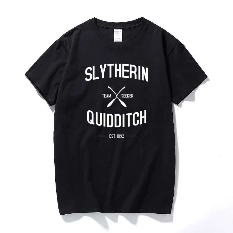 Футболки мужские футболки футболка Slytherin Quidditch Team повседневные брендовые с