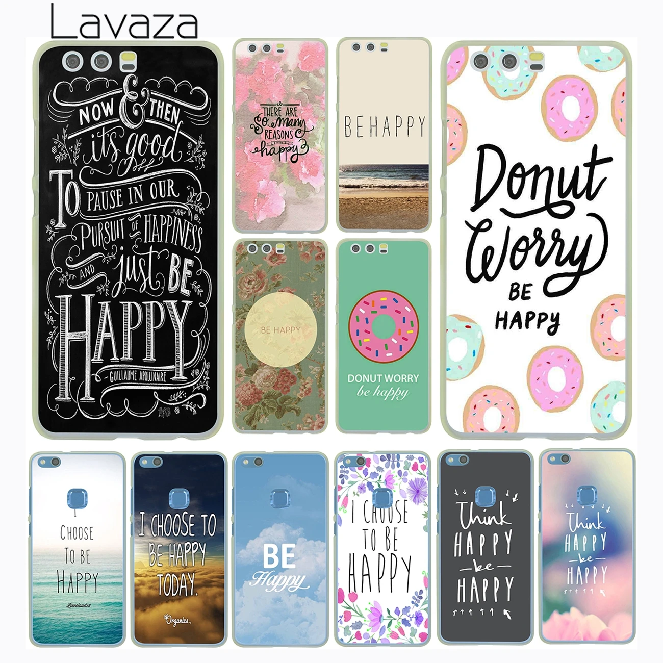 Стильный чехол Lavaza Think Be Happy Choose Donuts для Huawei P30 P20 P10 P9 Plus P8 Lite Mini 2017 2016 P smart Z 2019 |