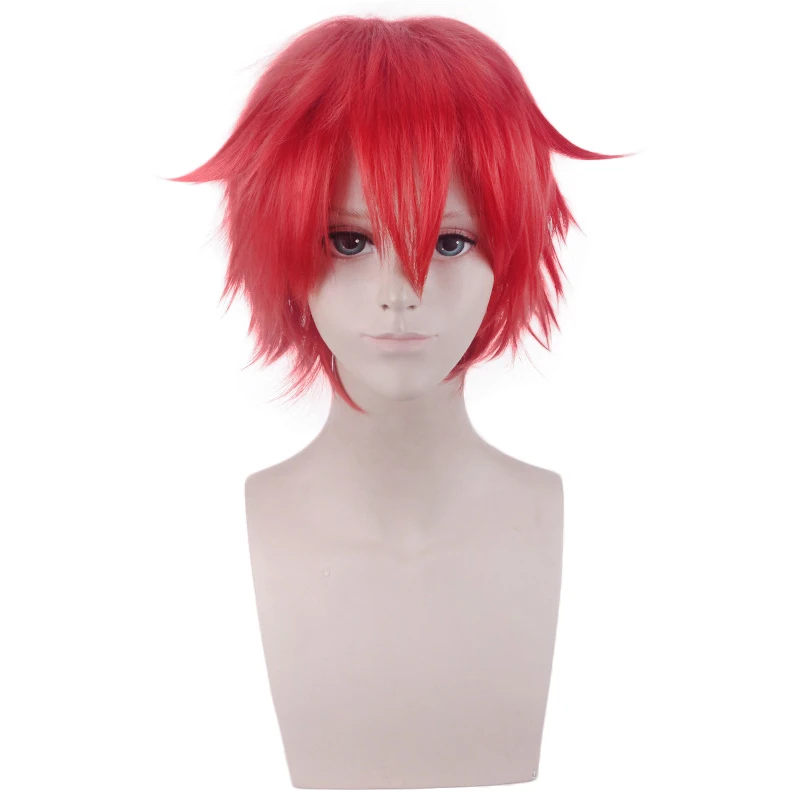 

Anime SSSS.GRIDMAN Hibiki Yuta Red Short Wig Cosplay Costume Men Women Heat Resistant Synthetic Hair Halloween Party Wigs