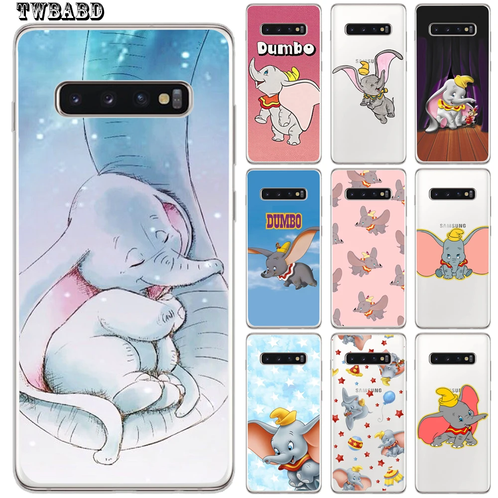

Animation Dumbo Capa Coque For Samsung S9 S8 S10 Plus S7 S6 Edge S10 Lite Note 8 9 Soft transparent Cover for SaM- S10 Plus Etui