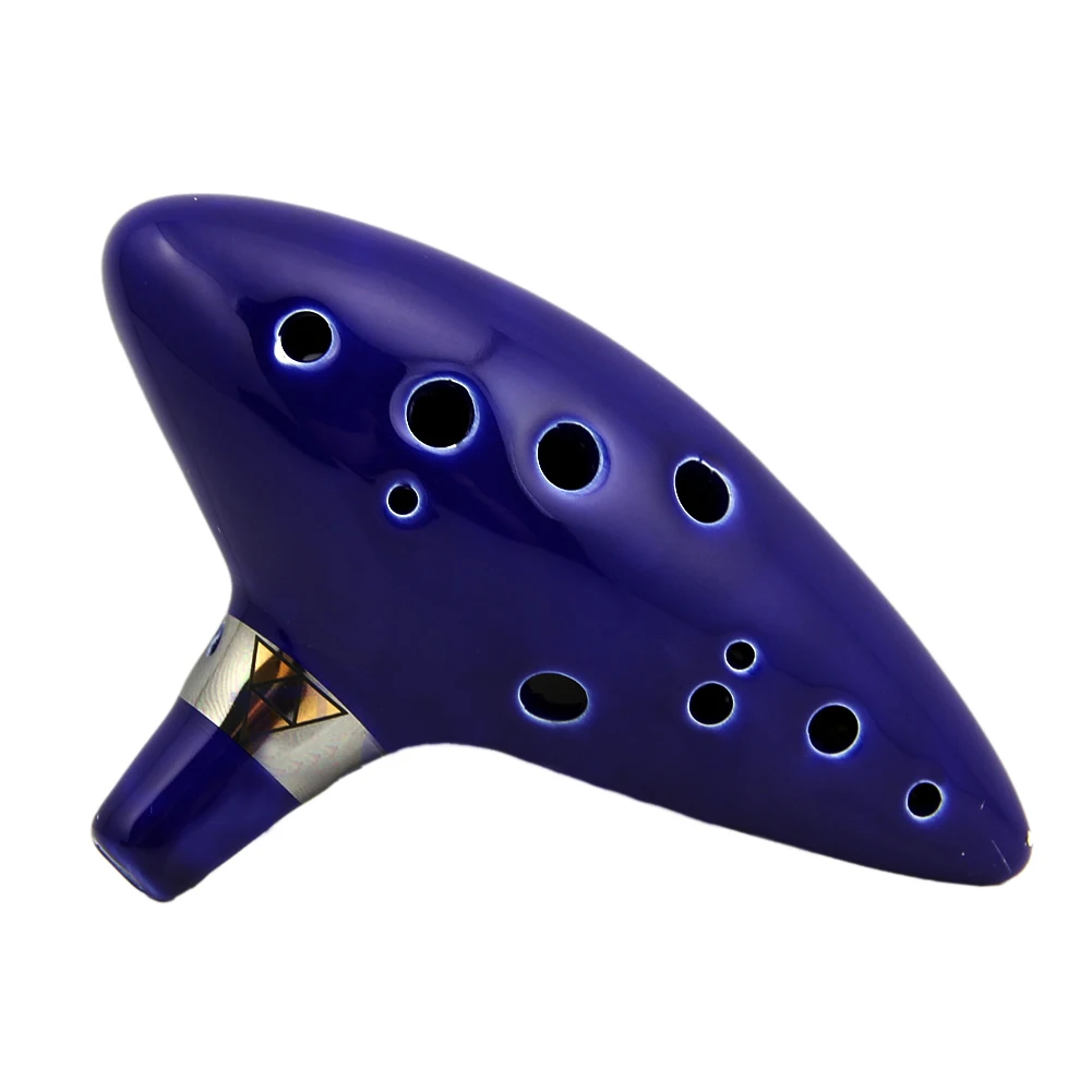 12 Hole Ocarina Ceramic Alto C Legend of Zelda Ocarina Flute Blue