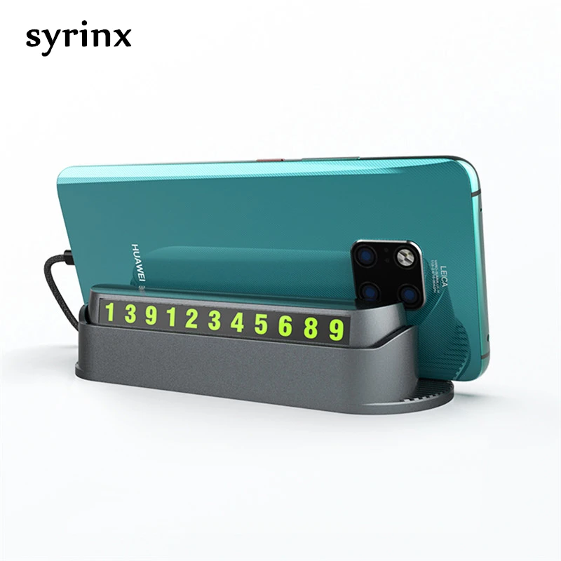 

Car Styling Temporary Parking Card Phone Holder For iphone Hideable Night Luminous Car Parking Number with Air Freshener Perfume