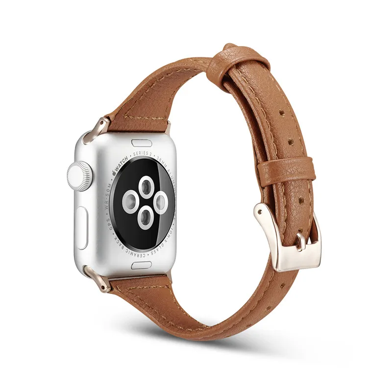 Для Apple Watch, версии 4 полос 40 мм 44 натуральная кожа замена ремешок для iwatch, версия 1, 2, 3 38 мм/42 мм, ремешок, спортивные и издание - Цвет ремешка: brown
