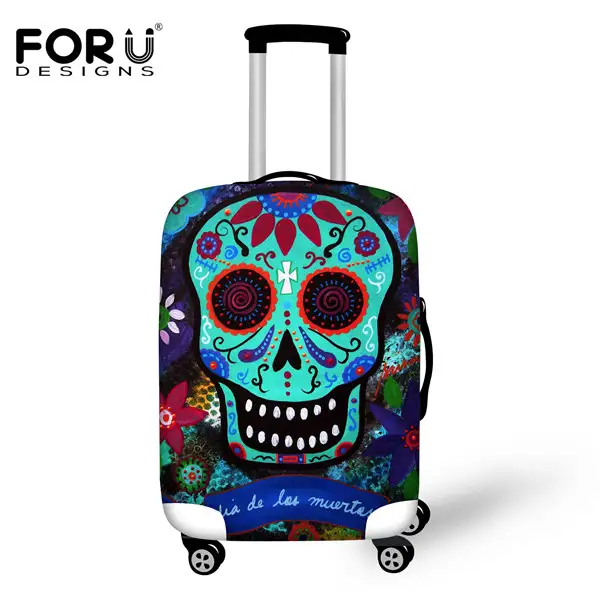 candy skull suitcase