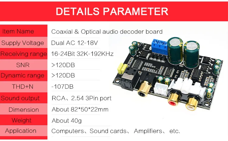 CS8416 CS4398 цифровой интерфейс ЦАП Декодер плата 24bit 192K SPDIF коаксиальный Оптический волокно AUX для усилителя ТВ