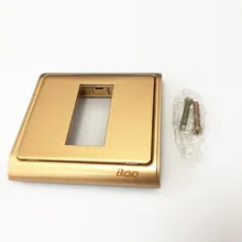 Lotus аудио разъем 2 RCA Jack панели 86X86 мм цвета шампанского для DVD audio Мощность усилитель