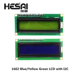 1602 Модуль ЖКД синий/желто-зеленый экран с IIC/igc 16x2 ЖК-модуль подсветки lcd-1602 + igc IIC 5V Для arduino DIY Kit