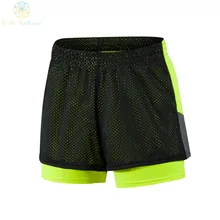 2016 Women Double Layer Fabric Dissipate Heat Sports Shorts Fitness Running Gym Yoga Hot Shorts Summer Essential Mesh Design