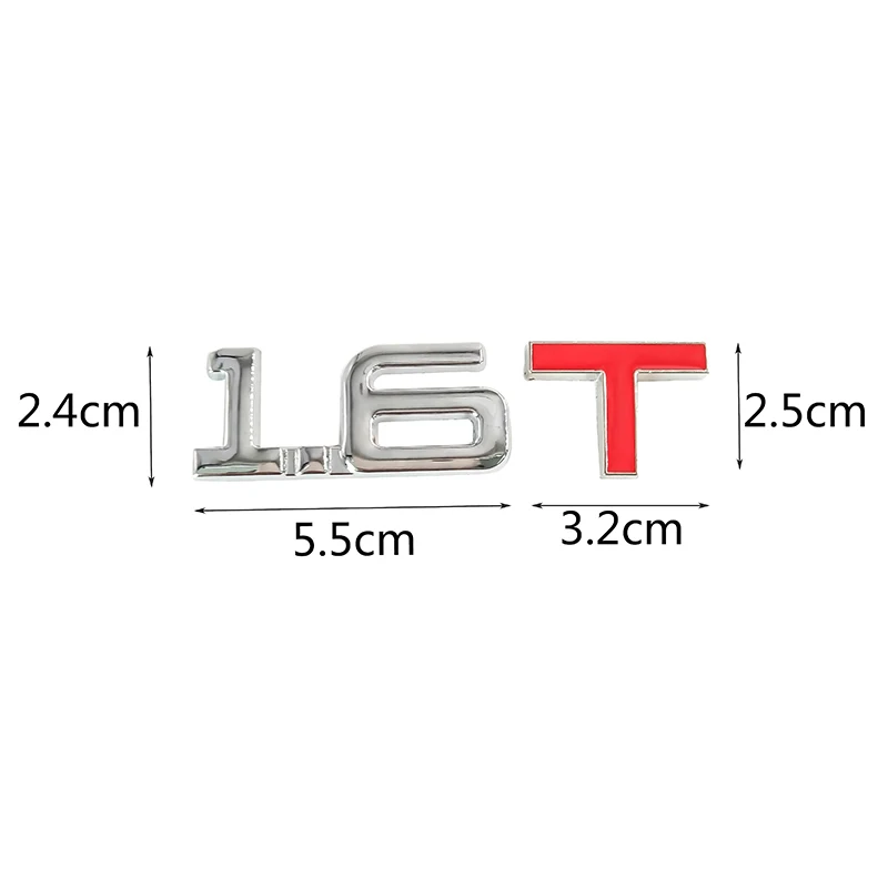Автомобильный 3D металлический 1,6 T 1,8 T 2,0 T 2,8 T логотип наклейка эмблема значок наклейки для Mazda Киа Renault TOYOTA BMW Ford Focus Автомобильный Стайлинг - Название цвета: 1.6T