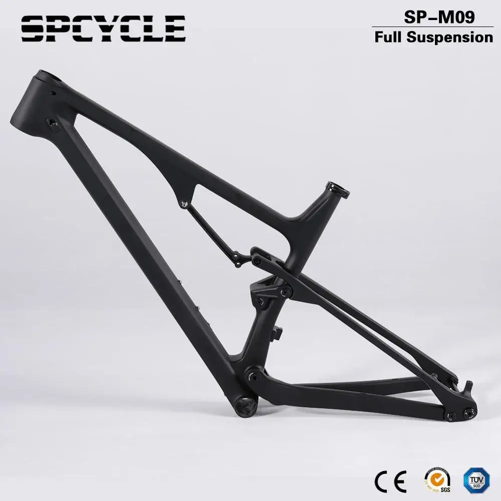 Sale Spcycle 27.5er 29er Carbon Full Suspension Frame 148*12mm Boost MTB Mountain Bike Carbon Frame BB92 System 190*50mm Rear shock 2