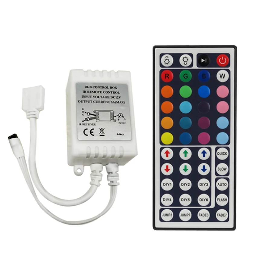 

Led Controller 44 Keys 24Keys LED IR RGB Controler LED Lights Controller IR Remote Dimmer DC12V For RGB 3528 5050 LED Strip