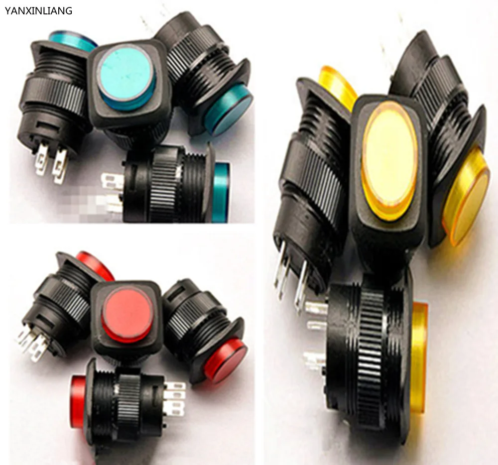 5PCS R16 504AD Self locking ON/OFF LED Light Latching Push Button