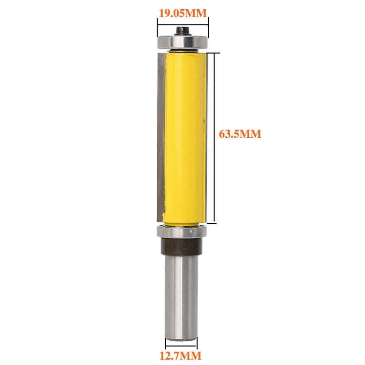1Pc 1/2" Shank Pattern/Flush Trim Router Bit Top & Bottom Bearing For Woodworking Cutting Tool