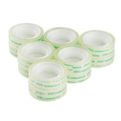 Ruban de scellage Transparent, 12mm de largeur, pour emballage de bureau, 12 pièces/lot 