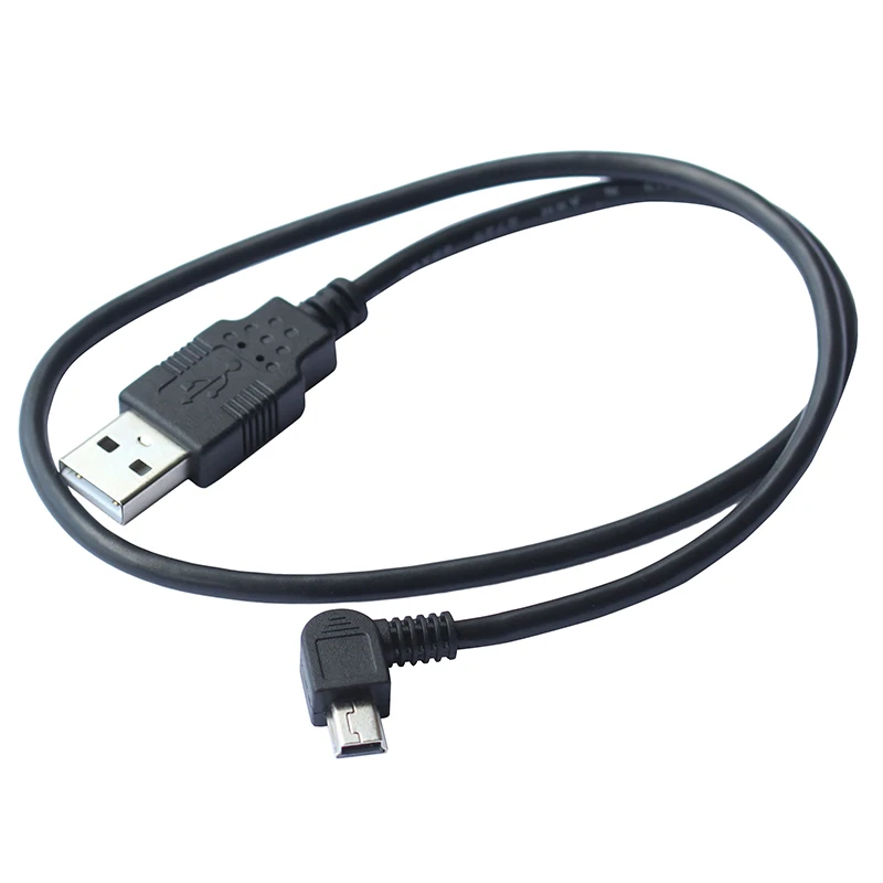 

angled mini USB 5pin male to USB2.0 male data charging cable for digital camera MP3 mp4